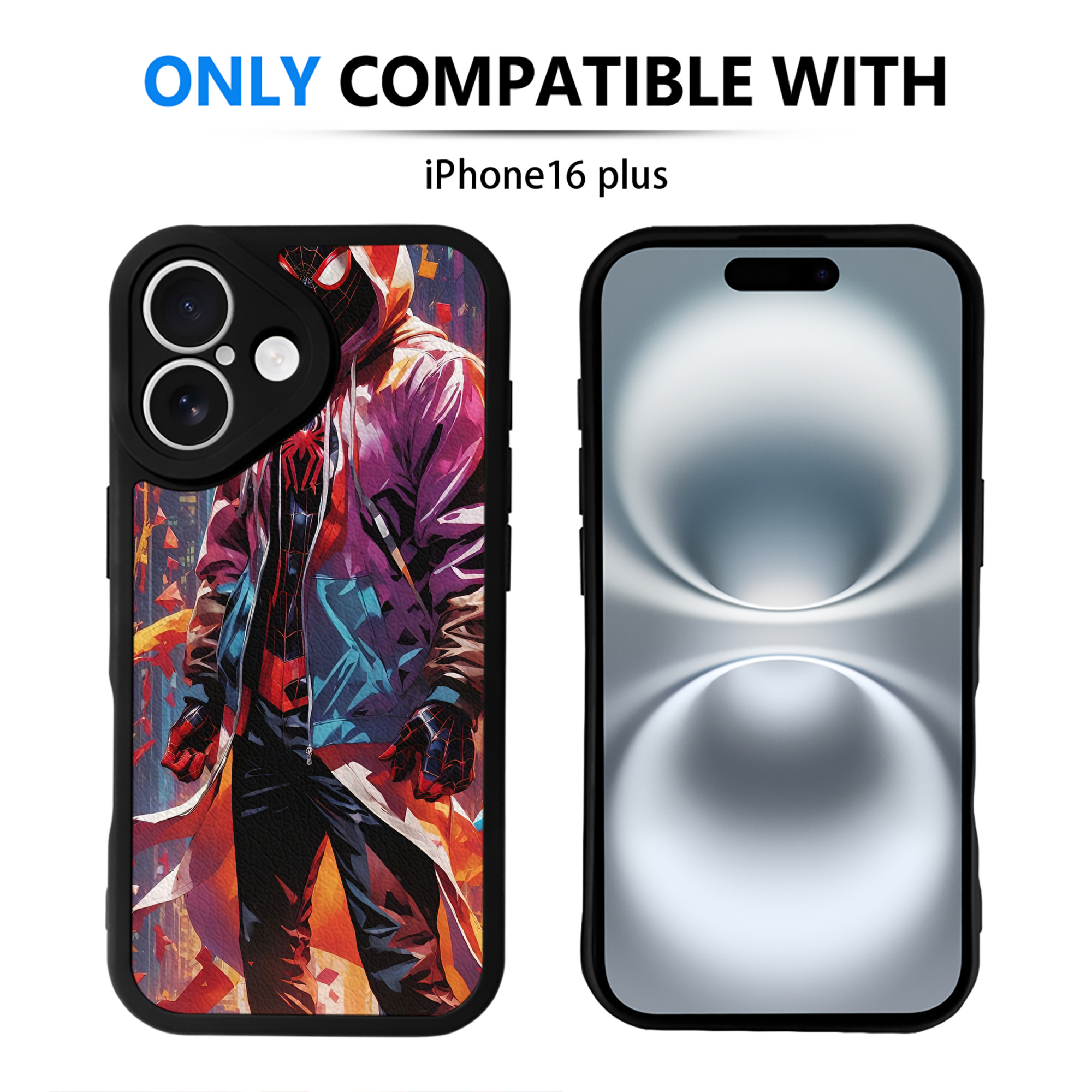 （画像用） Spider Man スパイダーマン 【iPhone 16シリーズ対応】シリコンスマホケース（レザー調） 材質：シリコン